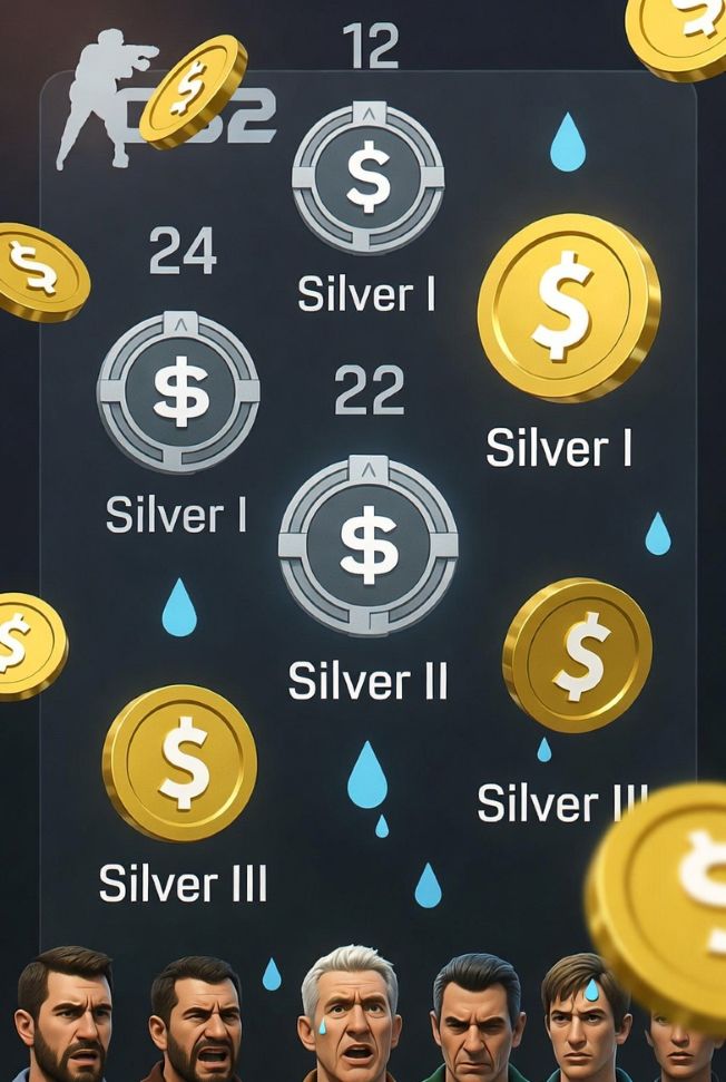 floating rank badges